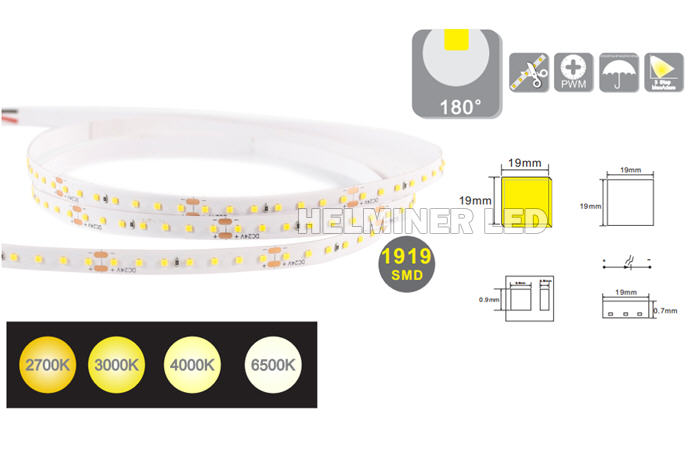   1919 led strip light, 24v DC 1919 RA 90 led strip 