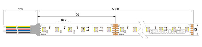  LED Strip Lights with 5 in 1 Colour Temperature Control