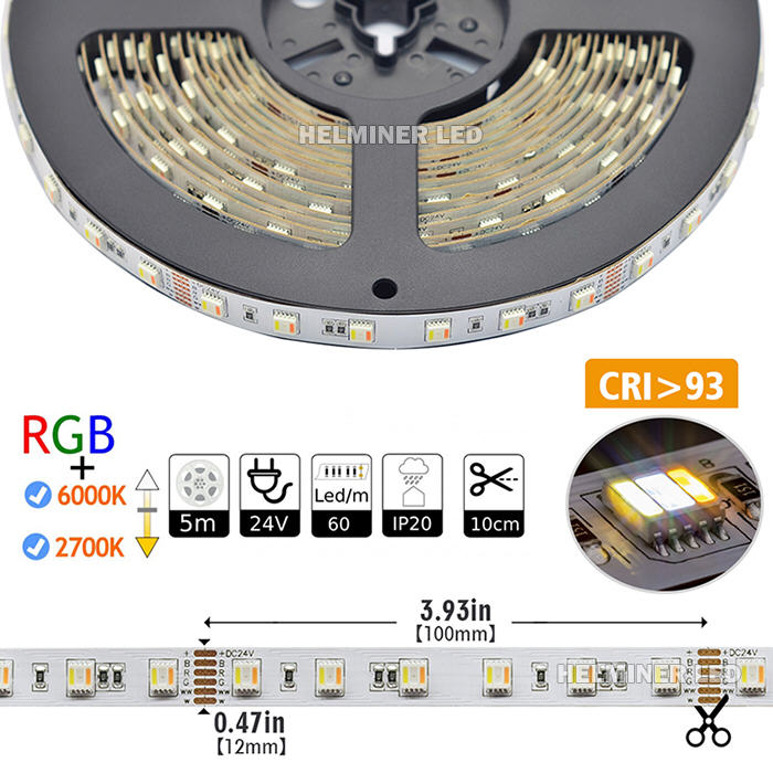 5m led Strip Light 5in1 Dual Color RGB CCT led strips  