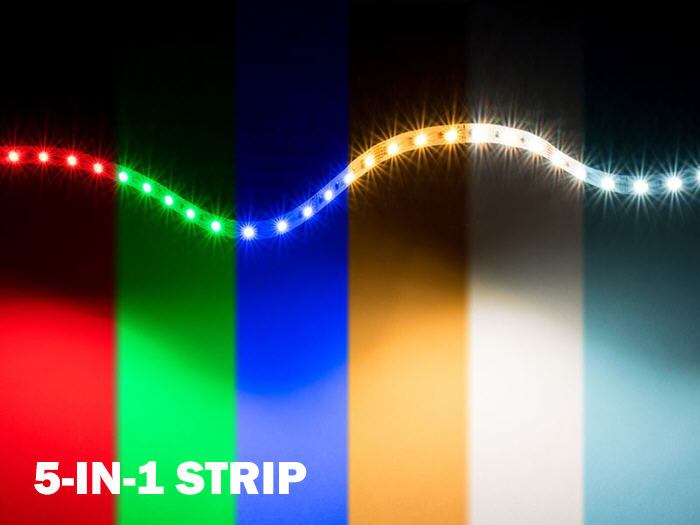  CCT adjustable: RGB+Warm White+Cool white. 5 chip in 1 LED, more stable quality and unique led strip light